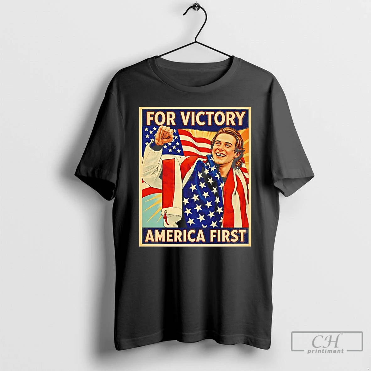 Premium Jack Hughes For Victory America First T-Shirts, Hoodie, Sweatshirt | HypeDripTees.com