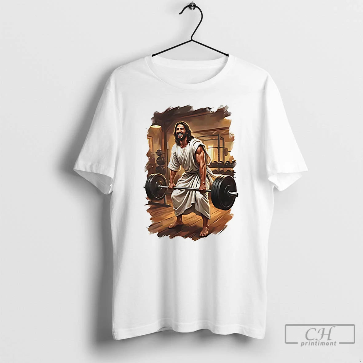 Premium Jesus Lifting Weights T-Shirts, Hoodie, Sweatshirt | HypeDripTees.com