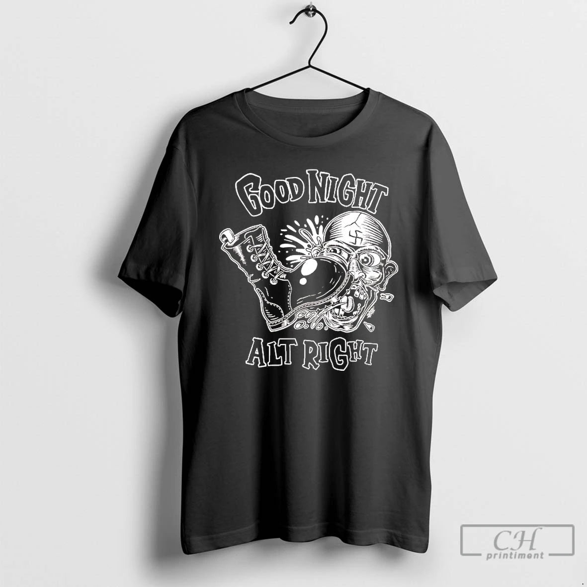 Premium Kick Nazi Skull Good Night Alt Right T-Shirts, Hoodie, Sweatshirt | HypeDripTees.com