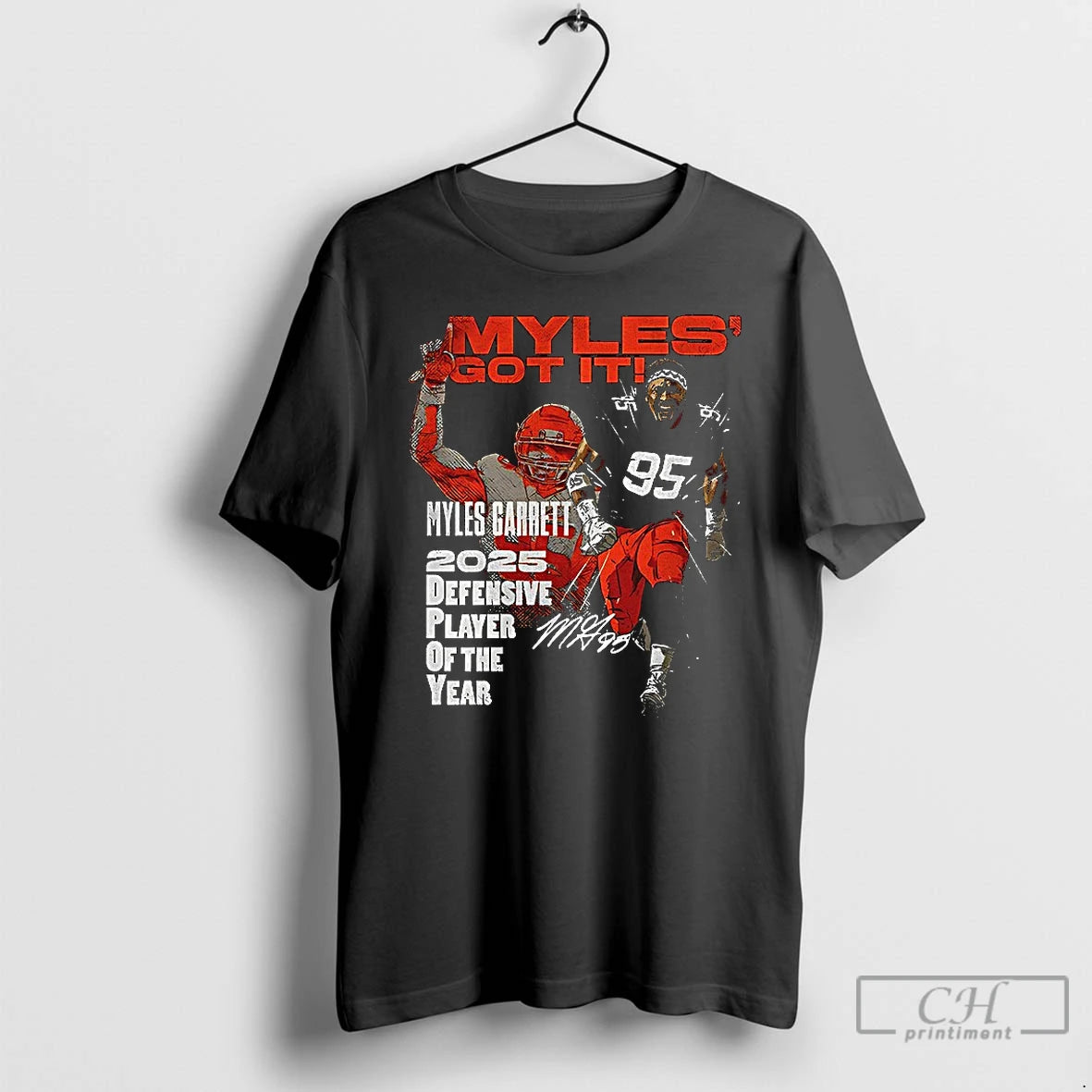 Premium Myles Garrett Cleveland Browns 2025 Dpoy T-Shirts, Hoodie, Sweatshirt | HypeDripTees.com