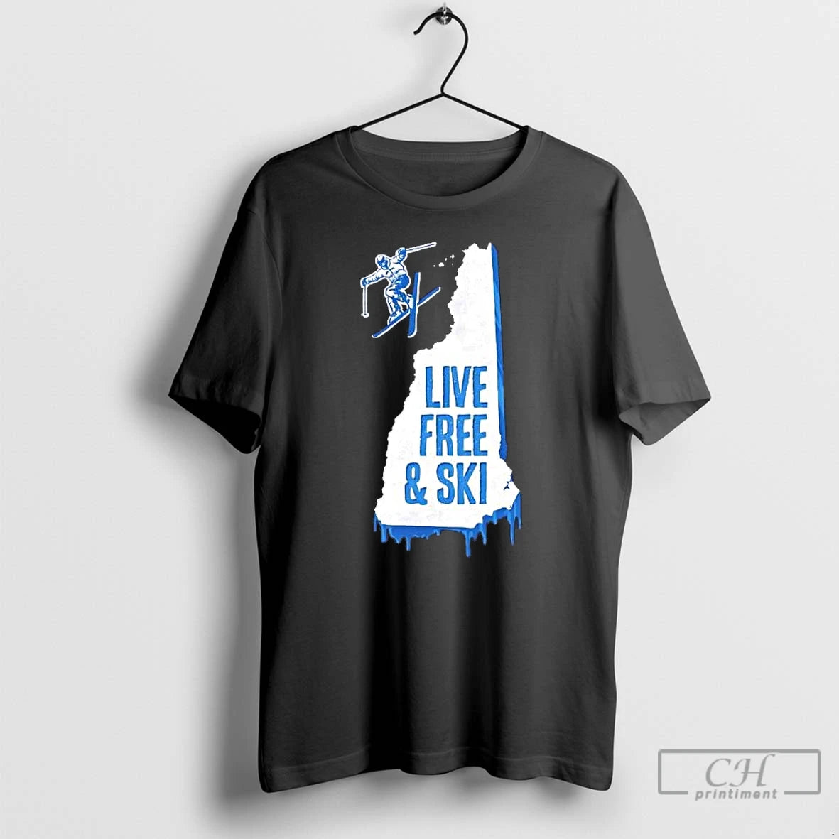 Premium New Hampshire Live Free And Ski T-Shirts, Hoodie, Sweatshirt | HypeDripTees.com
