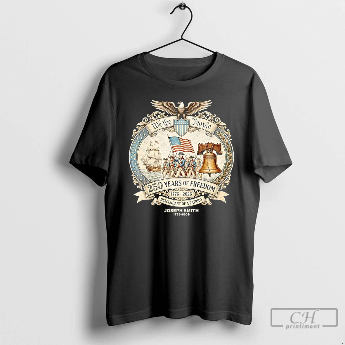 Premium Personalized Descendant Of A Patriot 1776 Usa 250th Anniversary We The People T Shirts