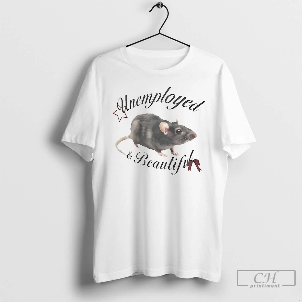 Premium Rat Unemployed And Beautiful T-Shirts, Hoodie, Sweatshirt | HypeDripTees.com