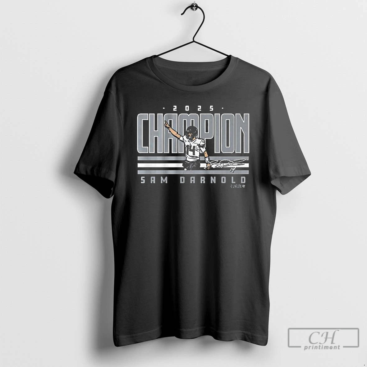 Premium Sam Darnold 2025 World Champ T-Shirts, Hoodie, Sweatshirt | HypeDripTees.com