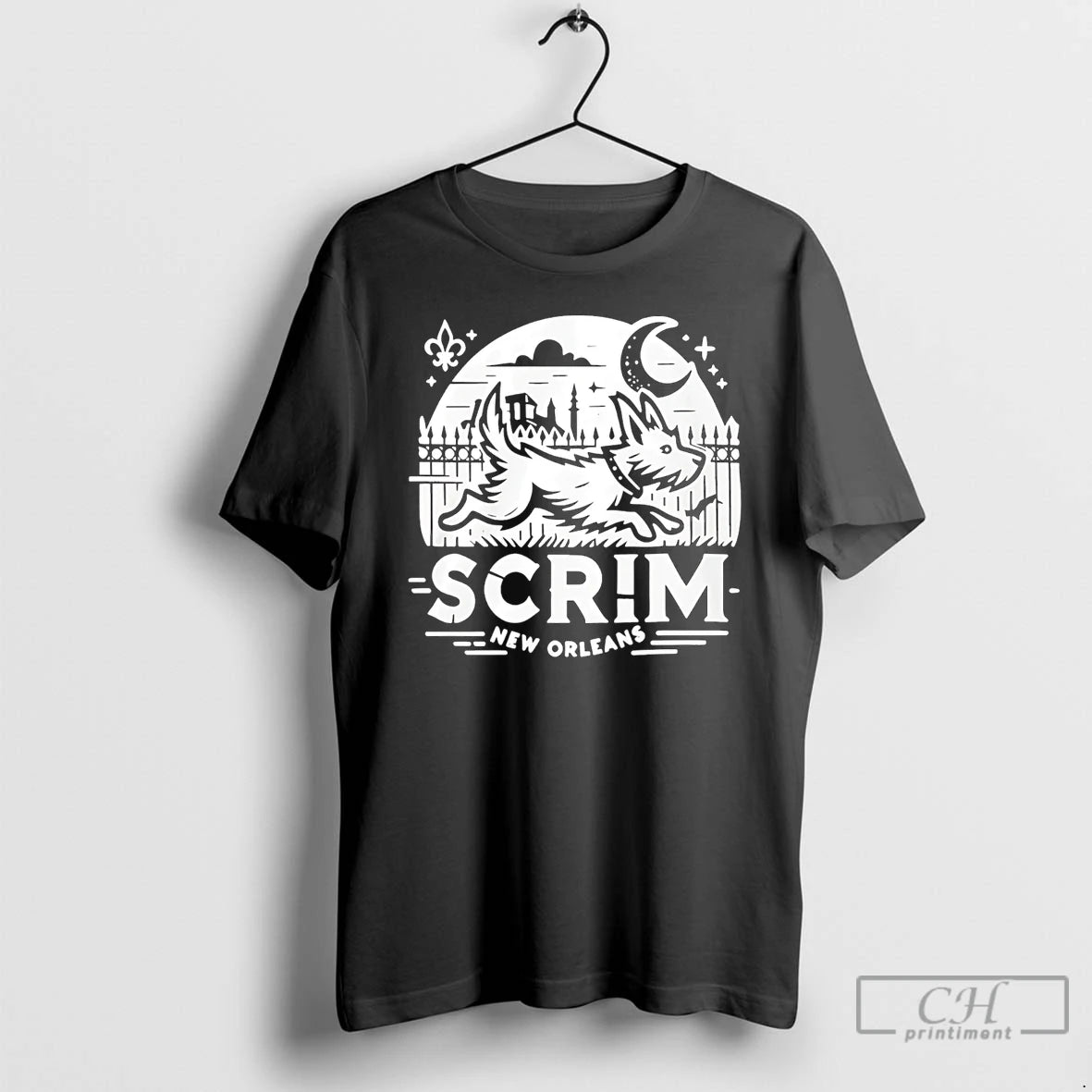 Premium Scrim New Orleans Houdini Hound Live Free Or Bark Trying T-Shirts, Hoodie, Sweatshirt | HypeDripTees.com