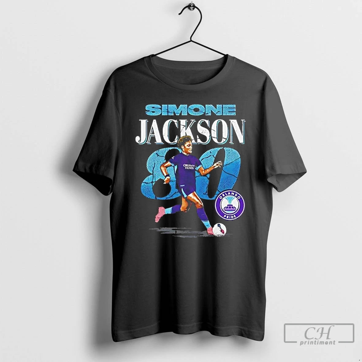 Premium Simone Jackson 80 Orlando Pride Cracked Number And Name T-Shirts, Hoodie, Sweatshirt | HypeDripTees.com