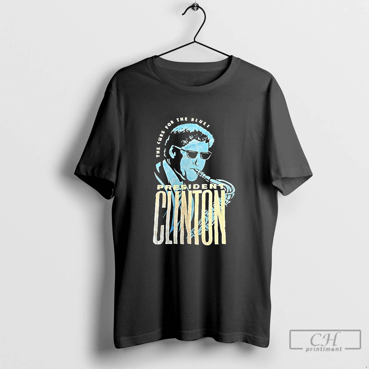 Premium The Cure For The Blues President Clinton T-Shirts, Hoodie, Sweatshirt | HypeDripTees.com