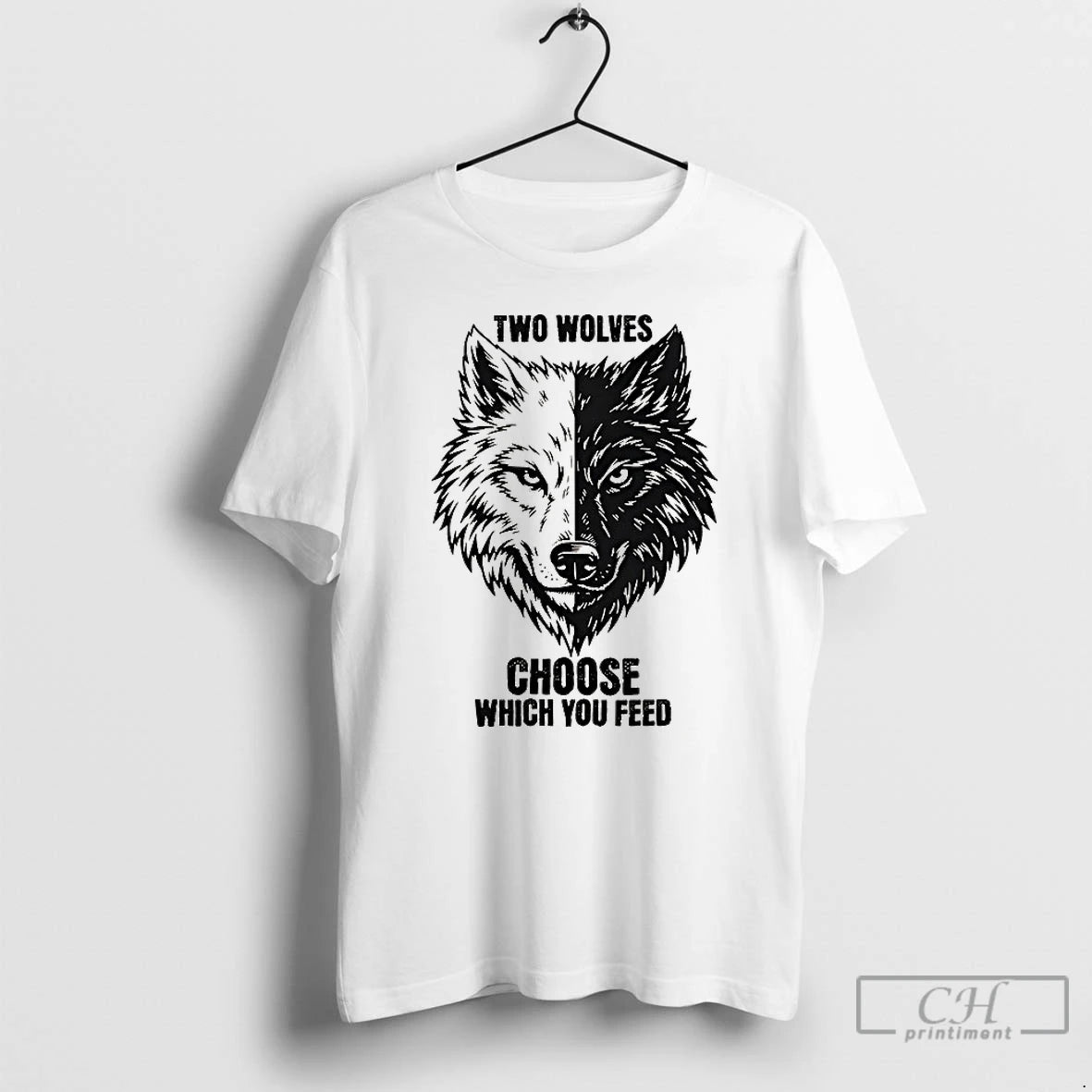 Premium Two Wolves Choose Which You Feed T-Shirts, Hoodie, Sweatshirt | HypeDripTees.com
