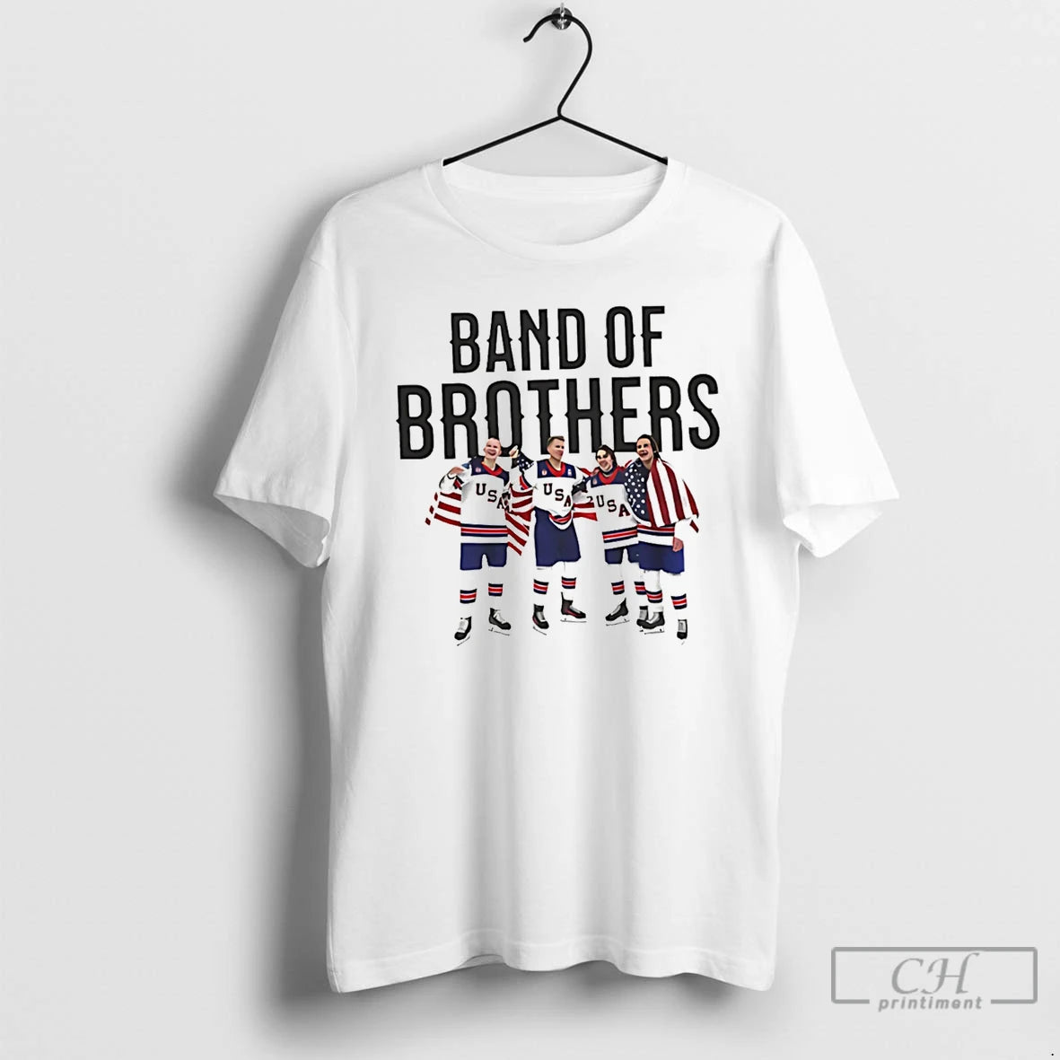 Premium Usa Hockey Olympic Jack Hughes Quinn Hughes Matthew Tkachuk Brady Tkachuk Band Of Brothers T-Shirts, Hoodie,...
