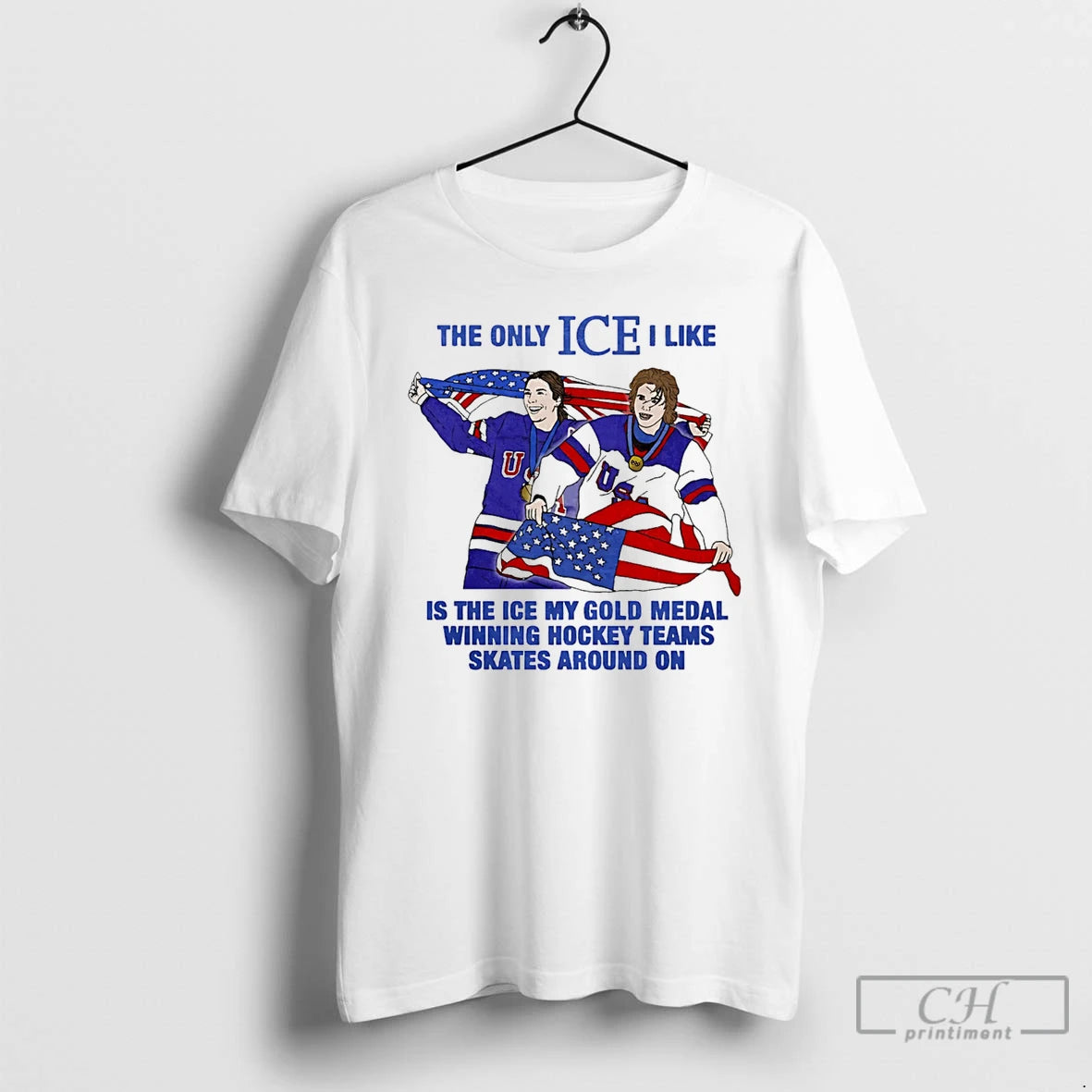 Premium Usa Olympic Gold Medal Hockey Jack Hughes The Only Ice I Like T Shirts Hoodie, Sweatshirt | HypeDripTees.com