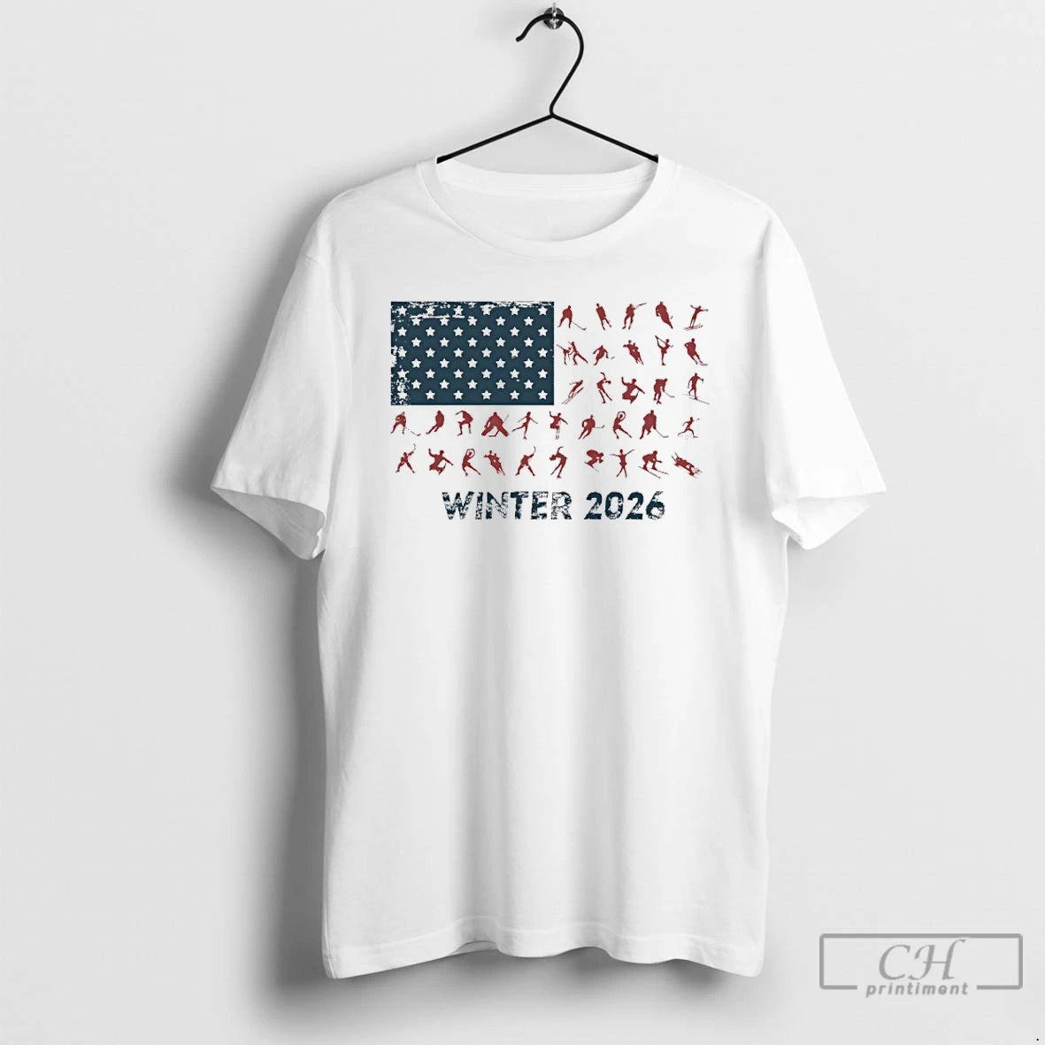 Premium Usa Winter Sports American Skiing 2026 Flag T-Shirts, Hoodie, Sweatshirt | HypeDripTees.com