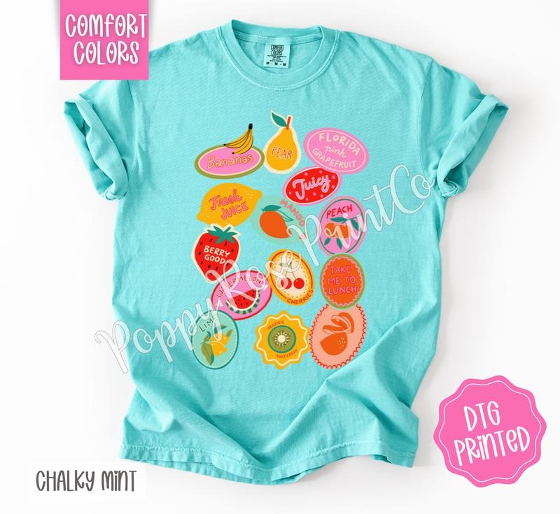 Preppy Fruit Comfort Colors Summer T-Shirts, Hoodie, Sweatshirt