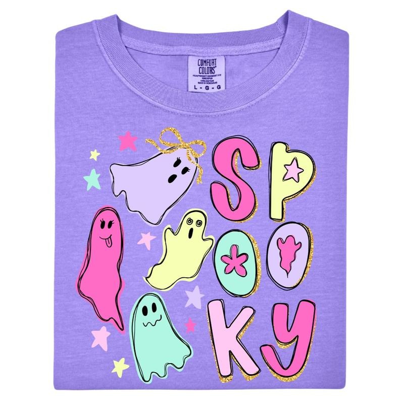 Preppy Spooky Tee, Cute Halloween T-Shirt, Spooky Tee Hoodie, Sweatshirt | HypeDripTees.com