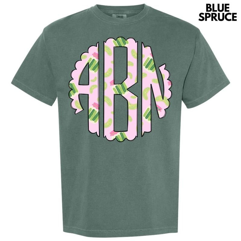 Pretty Pickles Monogram Comfort Colors T-Shirt 'NLB' Hoodie, Sweatshirt | HypeDripTees.com