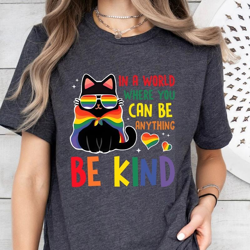 Pride Ally Cat Shirt, Retro Rainbow Colors Cat Ally Shirt, Cat Pride Shirt, Funny Pride Shirt, LGBTQ Shirt, LGBT Gifts,...