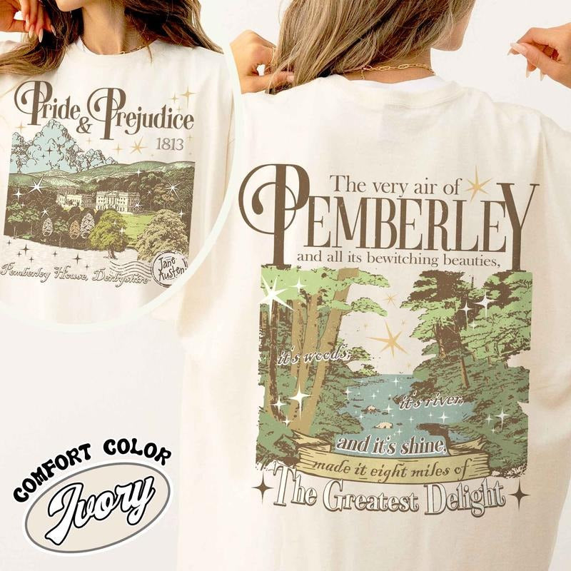 Pride and Prejudice Comfort Color shirt. Pemberley House Shirt Hoodie, Sweatshirt | HypeDripTees.com