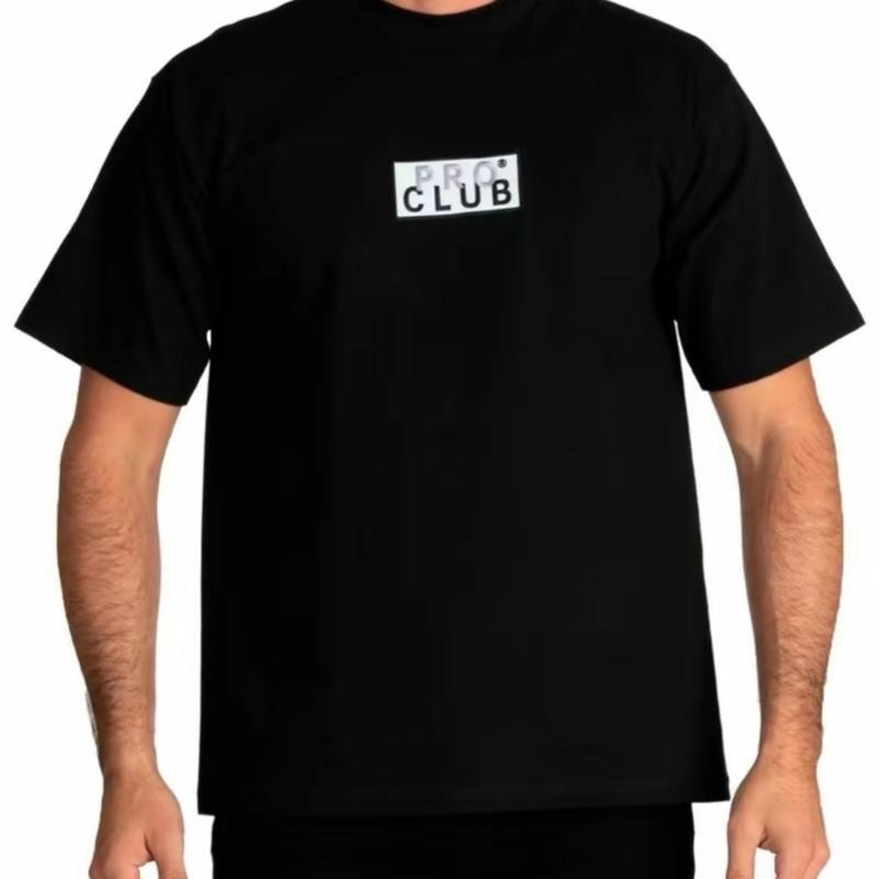 Pro Club Heavyweight Short Sleeve Embroidered Box Logo Tshirt Top Hoodie, Sweatshirt | HypeDripTees.com