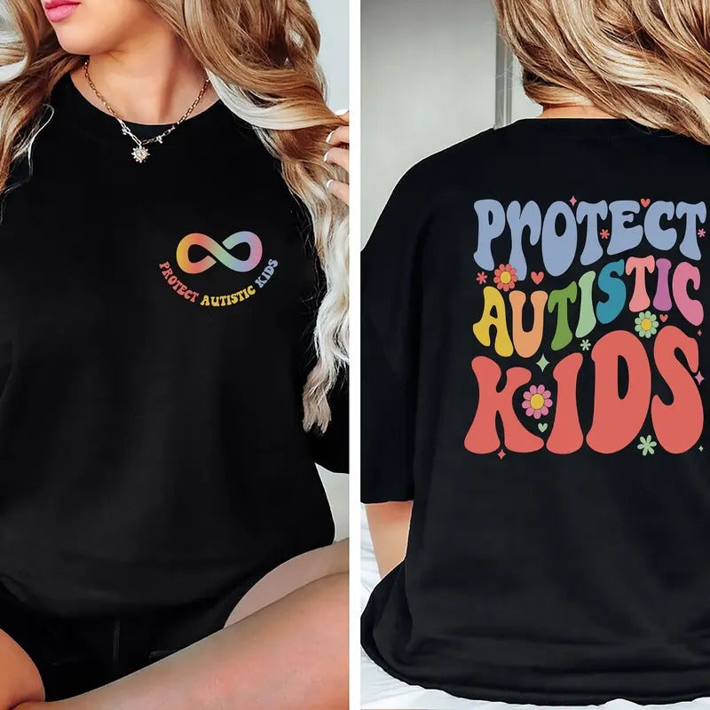 Protect Autistic Kids T-shirt, Autism Awareness Shirts, Neurodiversity Sweater, Everybody Communicates Differently Shirt,...