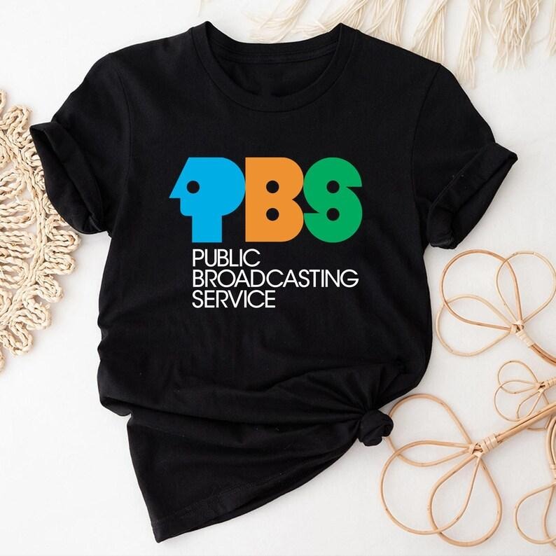 Protect PBS Logo T-Shirt, Retro Public Broadcasting Service Tee 70s 80s Nostalgia Shirt for Classic TV Fans, Save PBS,...