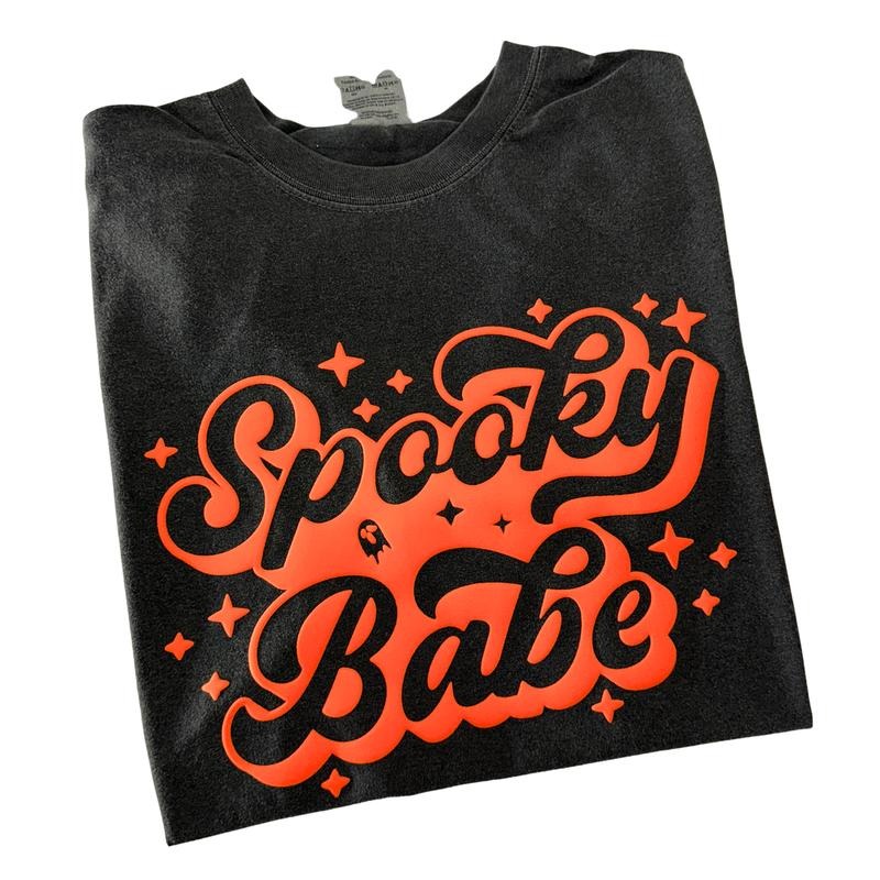 Puff Spooky Babe Comfort Colors T-Shirt Hoodie, Sweatshirt | HypeDripTees.com