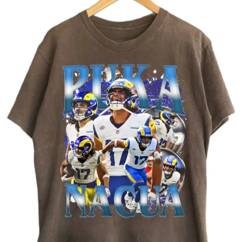 Puka Nacua Shirt Unisex Graphic Tee Vintage Football Team T-shirt Gift for Fans Hoodie, Sweatshirt | HypeDripTees.com