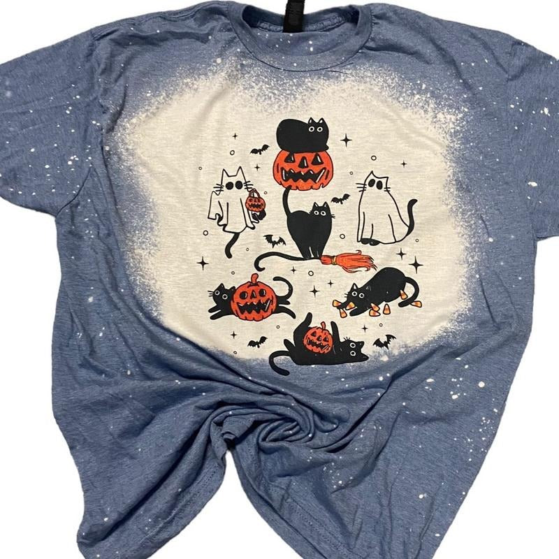 Pumpkin Cats Shirt Hoodie, Sweatshirt | HypeDripTees.com