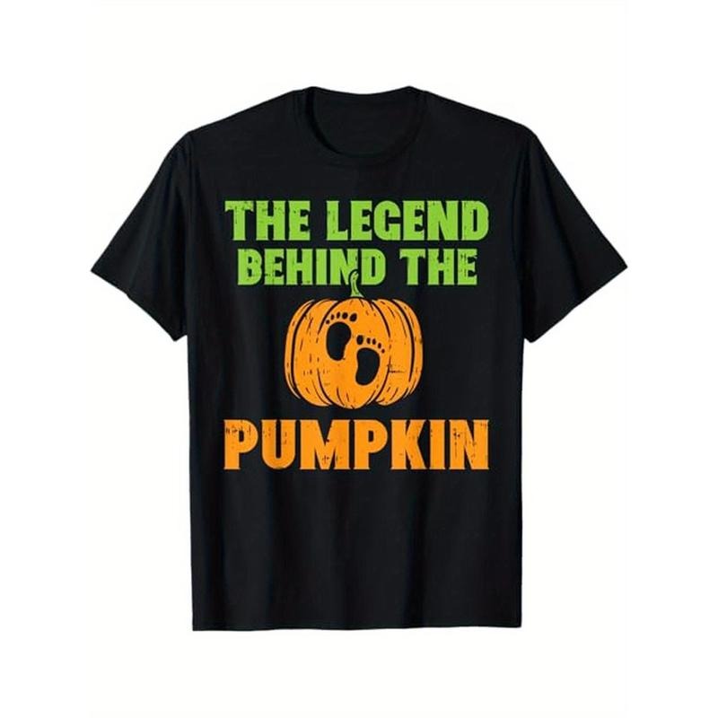 Pumpkin Halloween Pregnancy Is About to Become Dad T-Shirt, Halloween Thanksgiving Christmas Gifts, Boyfriend, Boyfriend,...