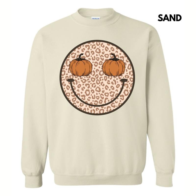 Pumpkin Leopard Happy Face Sweatshirt 'NLB' T-Shirts, Hoodie | HypeDripTees.com