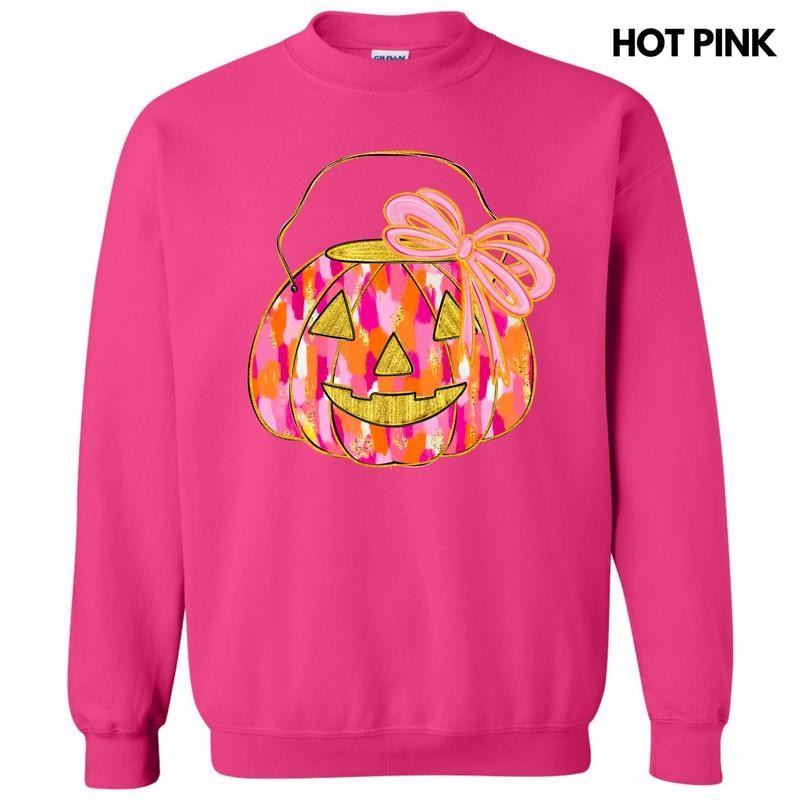 Pumpkin Pail Brushstroke Sweatshirt 'NLB' T-Shirts, Hoodie | HypeDripTees.com