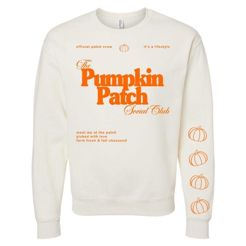 'Pumpkin Patch Social Club' Crewneck Sweatshirt T-Shirts, Hoodie | HypeDripTees.com
