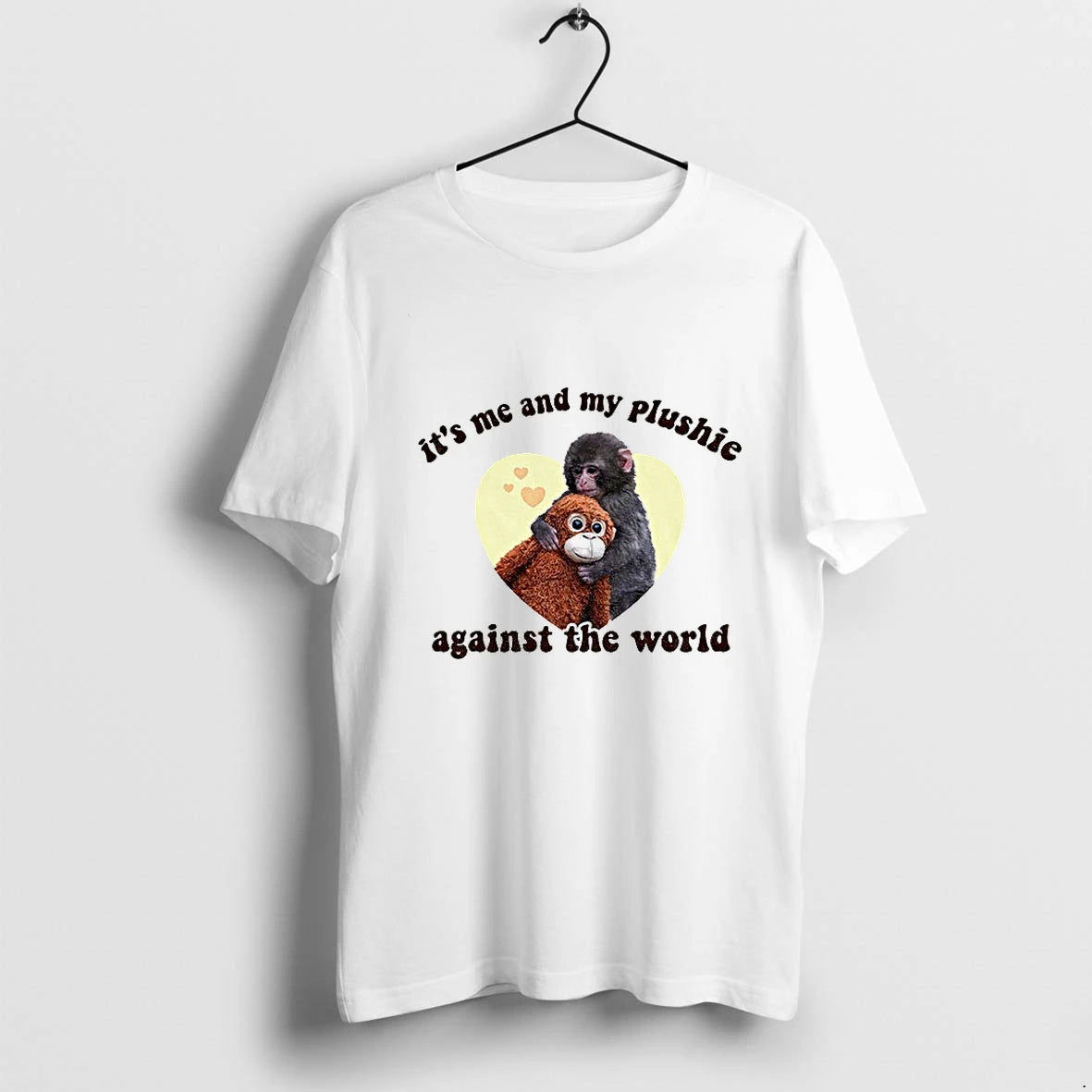Punch The Monkey Its Me And My Plushie Against The World Tshirts Sweater Hoodie, Sweatshirt | HypeDripTees.com