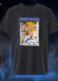 Pure Bliss Barbarian Warrior Standing on a Skull Fantasy Action T-Shirt