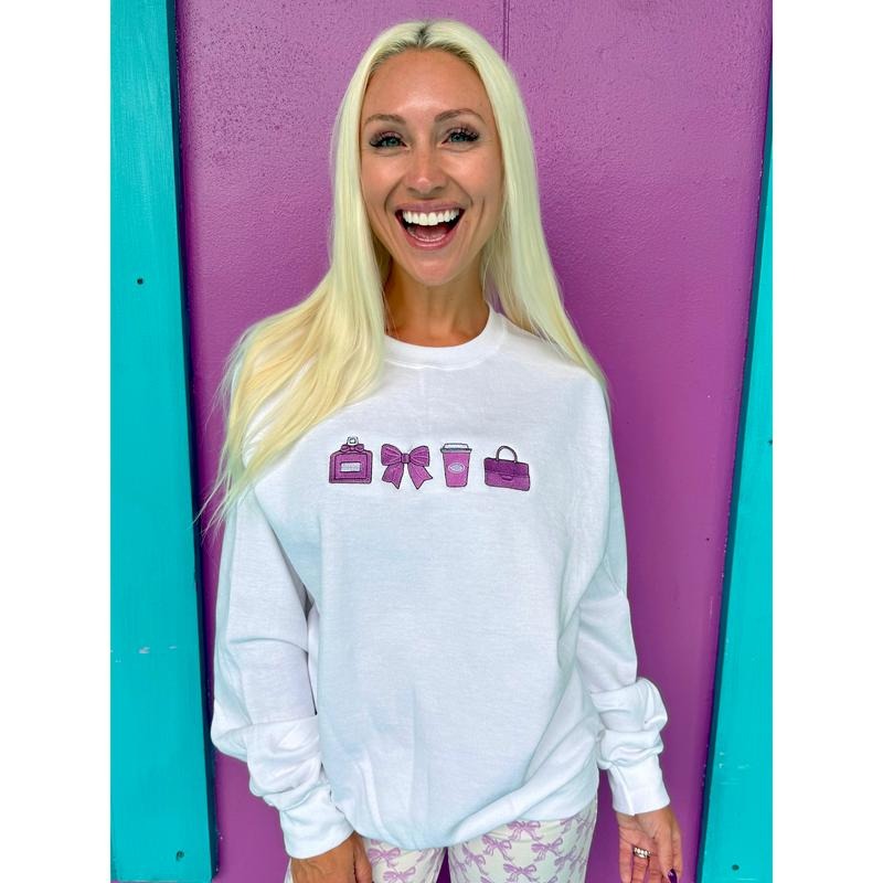 Purple Princess Embroidered Sweatshirt T-Shirts, Hoodie | HypeDripTees.com