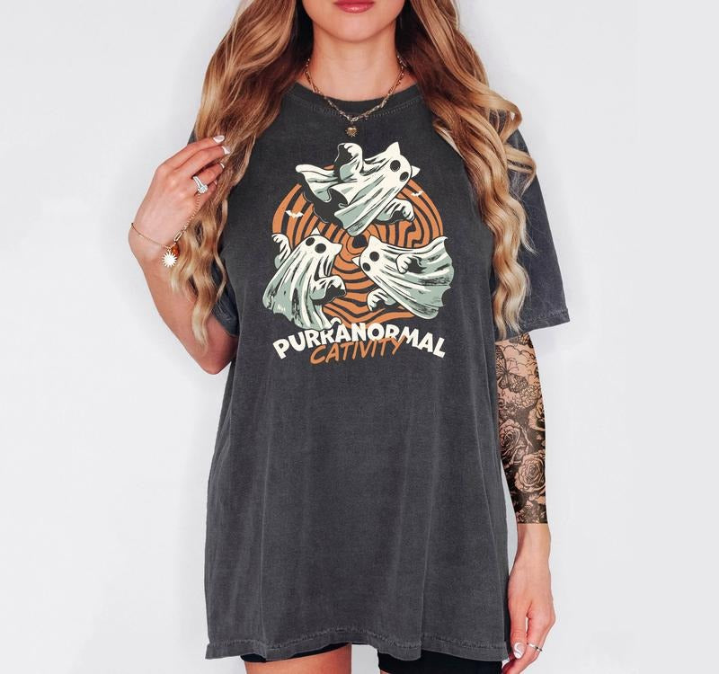 Purranormal Cativity- T-Shirt, Unisex T-Shirt, Funny Tee, Comfortable Shirt Hoodie, Sweatshirt | HypeDripTees.com