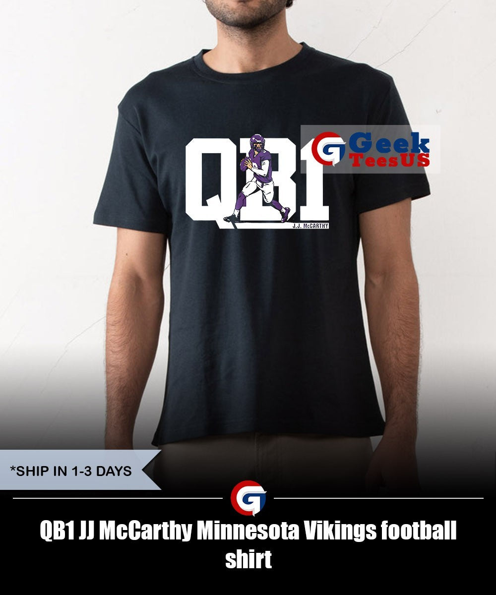 QB1 JJ McCarthy Minnesota Vikings football shirt