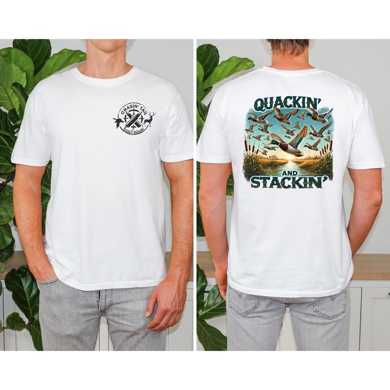 Quackin & Stackin Chasing Tails Mens T-Shirt Casual Classic Hoodie, Sweatshirt | HypeDripTees.com