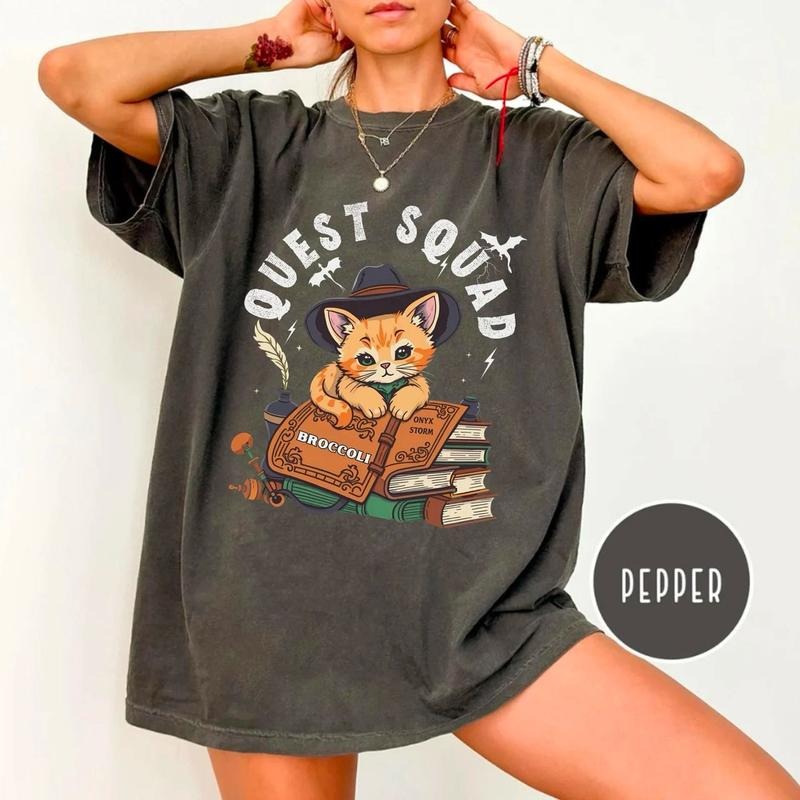 Quest Squad Onyx Storm Shirt, Broccoli Tee, Fourth Wing Merch, Xaden Riorson Sweatshirt, Bookish Shirt, Romantasy Fan...