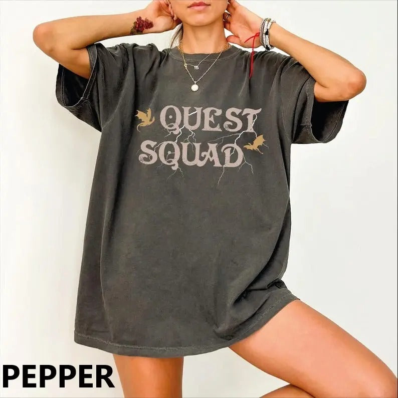 Quest Squad Shirt, Fourth Wing Shirt, Onyx Storm Book Inspired Tee, Fantasy Reader Gift, Novel T-Shirt Hoodie, Sweatshirt