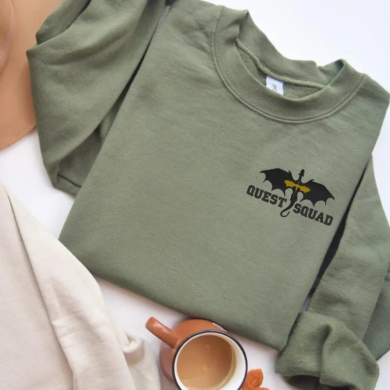 Quest Squad Sweatshirt Onyx Storm, Empyrean series, Fourth Wing Sweatshirt, Iron Flame sweatshirt, Onyx Storm Sweatshirt...