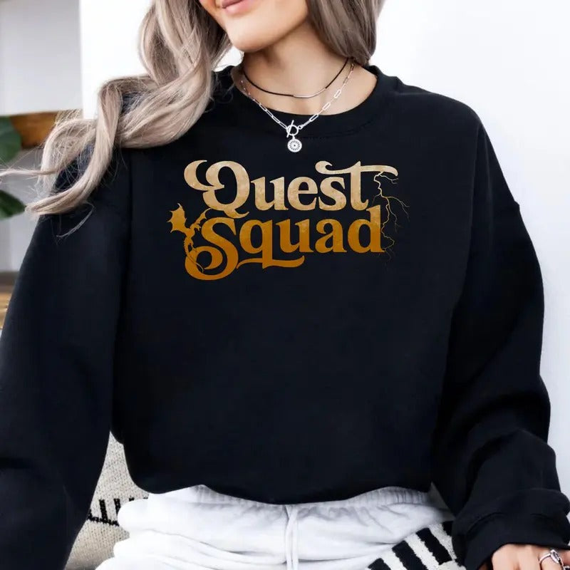 Quest Squad Tshirt, Onyx Storm Book Inspired Tee, Fourth Wing, Fantasy Reader Gift, Novel Shirt, Unisex Jersey Tee,...