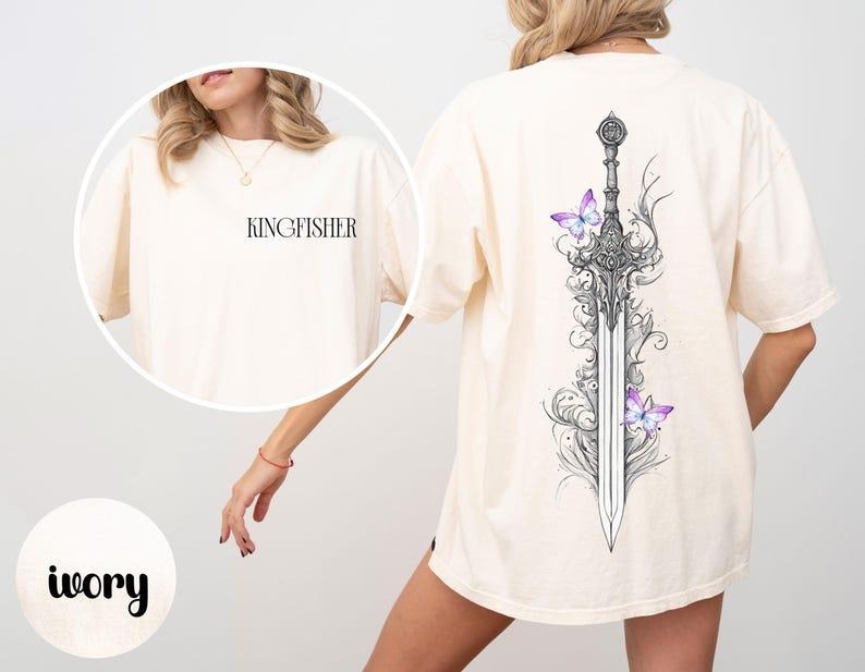 Quicksilver Book Kingfisher T-shirt , Fantasy Bookish Merch Inspired Fantasy Novel Apparel Romantasy Gift Bookish...