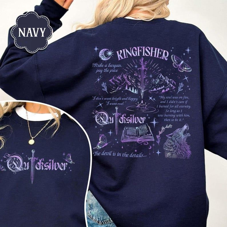 Quicksilver Series Sweatshirt For Fan, Fantasy Bookish Merch, Kingfisher Shirt, Bookish Shirt, Callie Hart Quicksilver,...