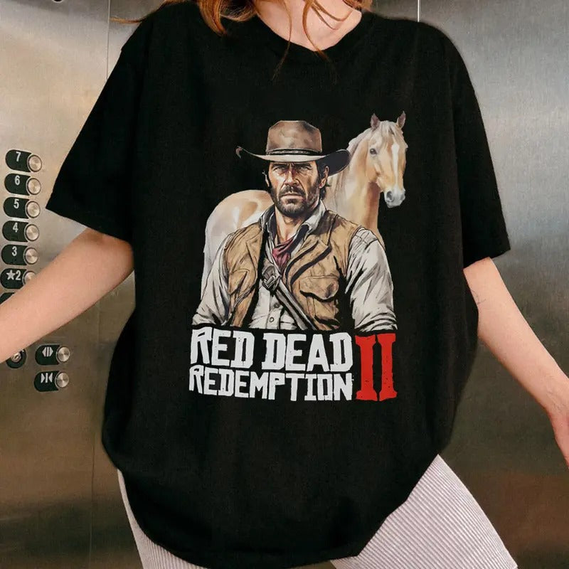 RDR2 Arthur Morgan Vintage T-Shirt, Arthur Morgan Red D*ad Redemption Shirt, Gift For Movies Lovers Casual Clothing...