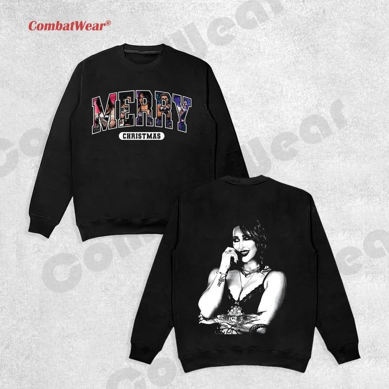 RHEA RIPLEY CHRISTMAS V1 SWEATSHIRT-HOODIE-TEE, Wrestling Tee, Wrestling Graphic Tee, Wrestler Shirt, Vintage Wresting...