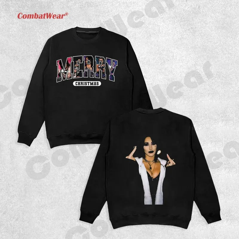 RHEA RIPLEY CHRISTMAS V2 SWEATSHIRT-HOODIE-TEE, Wrestling Tee, Wrestling Graphic Tee, Wrestler Shirt, Vintage Wresting...