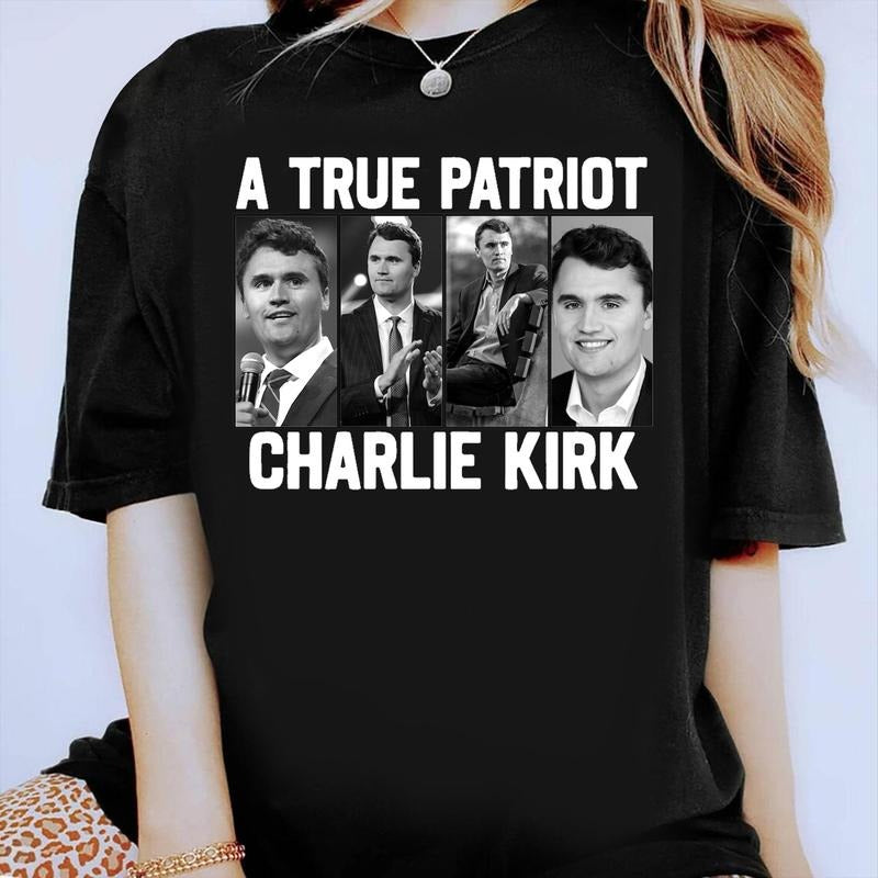 RIP Charlie Kirk Shirt, A True Patriot, USA Charlie Kirk, Charlie Kirk Memorial Hoodie, Sweatshirt | HypeDripTees.com