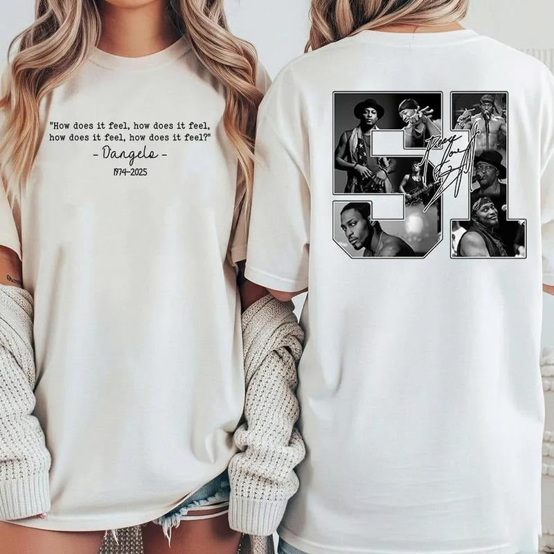 RIP D'angelo Legend Music T-Shirt, Neo Soul, Brown Sugar, D'angelo Memories Tee Shirt Casual Retro Style Gift Hoodie,...