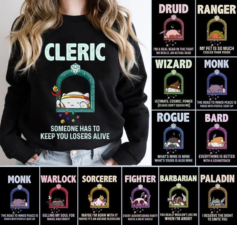 RPG Shirt, DnD Class Shirt, D&D Clothing, D and D Character Class T Shirt, Rogue Shirt, DnD Gift, DnD, Dice DnD Shirt...