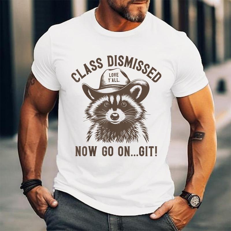 Raccoon Class Dismissed Now Go On Git Fun Last Day of School Unisex T-Shirt, Cotton 100%, Top Trending Fashion Hoodie,...