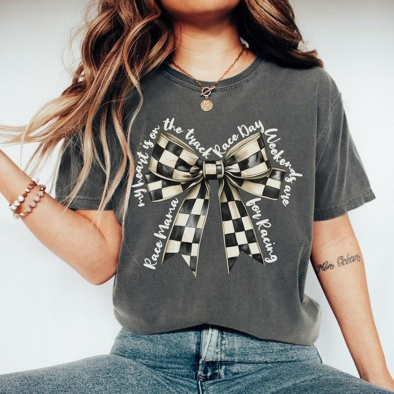 Racing Mom Shirt, Motocross Shirt, Coquette Bow, Drag Racing, Race Day, Motorsports, Race Mama, Dirt Bike, Moto Mom Gift,...